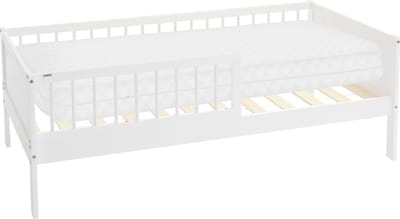 Kinderbed 80x160 cm met matras, lattenbodem en veiligheidskanten in wit ML-design