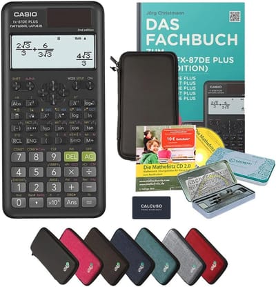 Wetenschappelijke Calculator met Schutztasche, Lern-CD, Geometrie-Set en Verlengde Garantie