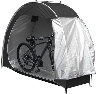 Waterdichte Fietstent voor Buiten, Opvouwbare Opslag voor Fiets, Tuingereedschap en Grasmaaier van 210D Oxford Stof, Ideaal voor Tuin en Buitenactiviteiten