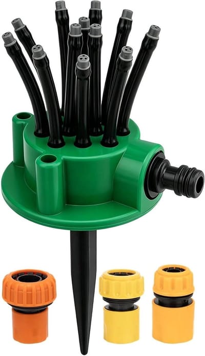 Gazonsproeier - Druzproeier Tuin - Planten Water Geven - 360 Graden Dekking - 10 x 10 x 10 cm - Groen