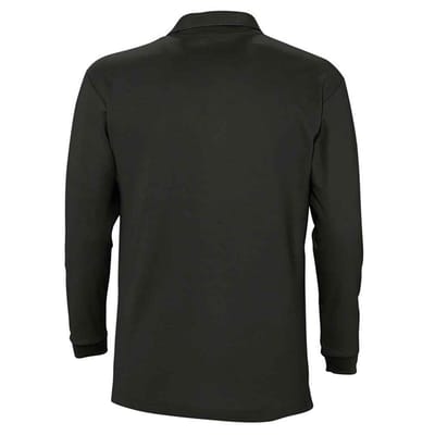 SOLS Volwassen uniseks Winter II poloshirt met lange mouwen (Zwart)