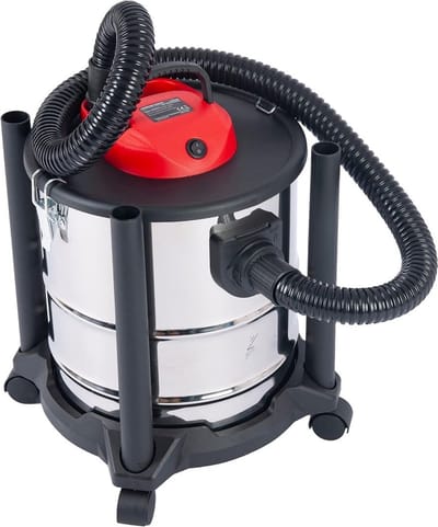 Aszuiger - As Stofzuiger 2000W – Asstofzuiger Met 20L RVS Tank voor Nat en Droog Zuigen – Asstofzuiger Op Wieltjes - Aszuiger Pelletkachel – Complete Set