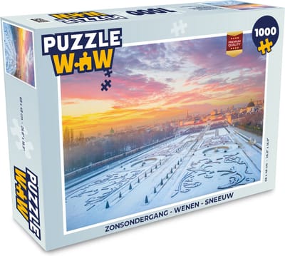 Puzzel Zonsondergang - Wenen - Sneeuw - Legpuzzel - Puzzel 1000 stukjes volwassenen