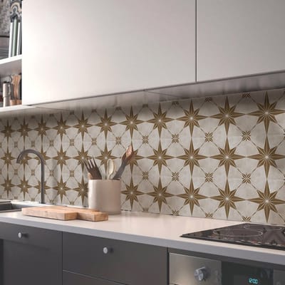 Allecto - Vinyl Tegelstickers - Waterproof - Zelfklevende Wanddecoratie - 20x20 cm - Boho Stijl - Geschikt voor Keuken Badkamer Woonkamer