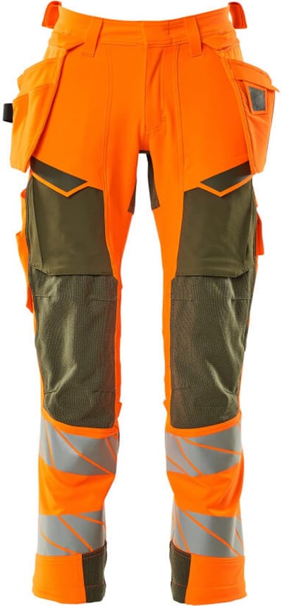 Mascot Accelerate Safe Broek met spijkerzakken 19031-711 - hi-vis oranje/mosgroen - C46 - 76