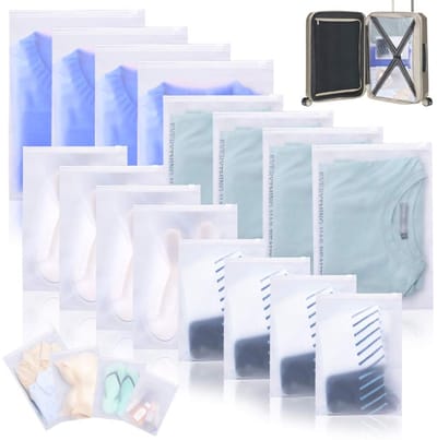 Dailygoods- Opbergzakken 16 Stuks - Ruimtebesparende Opbergtassen - Kledingzakken - Compressiezakken - Luchtdichte Zak - Ideaal voor Koffer - Opbergzak