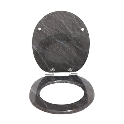 WC-bril - Toiletbril – Voor Toilet & Badkamer – Soft-Close - Grijs
