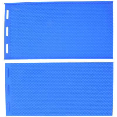 2 Pièces Feuille de Cire d'Abeille en Silicone Moule DIY Outils Moule Feuille de Presse Douce Machine Embosseuse de Cire d'Abeille pour Apiculture blue