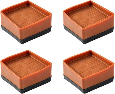 Bankverhogers - Meubelsteunen Tafelpoten - Meubels Verhogen - Stapelbaar Ontwerp - 4 stuks - Bruin