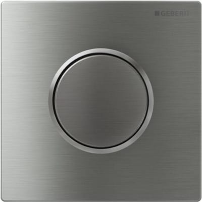 Geberit Type10 urinioir bedieningsplaat - pneumatisch - ronde knop - rvs geborsteld/easy-to-clean - rvs