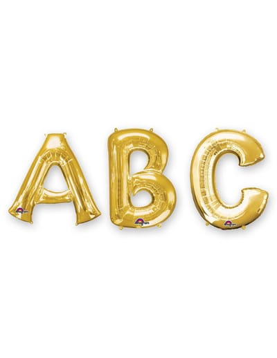 AMSCAN - Goudkleurige grote aluminium letter ballon - Goud