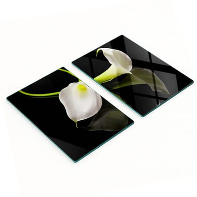 Multifunctionele decoratieve keukenplanken van gehard glas, Kalia, 2x40x52 cm