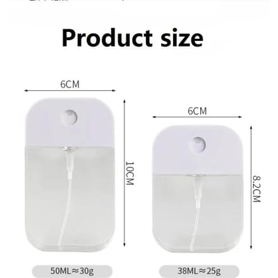 38/50ml Kleine sprayflacon met alcohol, fijne nevel, reisformaat, draagbare, lege verstuiver voor make-up remover en waterdesinfectie. 38ml&Plastic white
