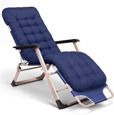 Loungestoel Tuinstoel - Klapstoel Relaxstoel - Buiten Ontspannen - Verstelbare Rugleuning - 92 cm Hoog - Grijs