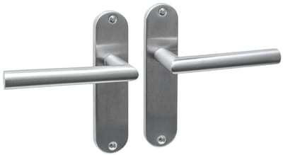 Intersteel Deurkruk Jura basic op schild ovaal 185x41mm blind rvs
