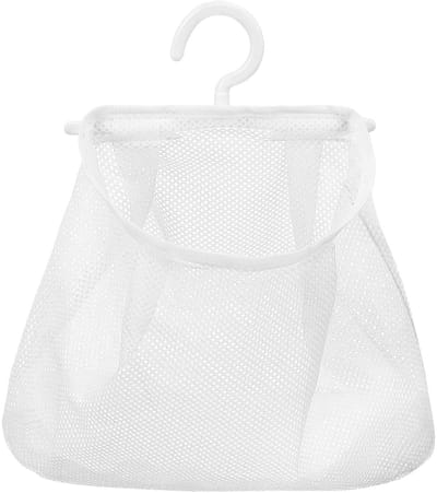 JHUBERS- Waszak - Ademend Mesh - Hangende Waszak met Haak - Opvouwbaar - Grote Capaciteit - 3 Ladingen - Ruimtebesparend - Wasmand
