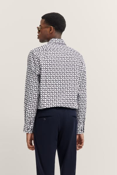 Bugatti Herren Shirt met hoogwaardige satijnen afwerking