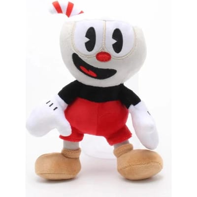 2 Stuks Cuphead Pluche Poppen Speelgoed Mugman Spel Poppen Speelgoed Avontuur Zacht Gevuld Pluche Voor Kinderen Verjaardagscadeau white