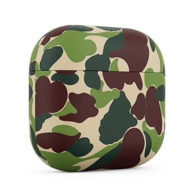 Groen hoesje voor oordopjes unisex met camouflage patroon en matte afwerking geschikt voor AirPods Pro 2 met compact en rondomsluitend ontwerp