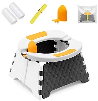 Draagbaar zindelijkheidstrainingszitje voor peuters - Opvouwbaar toilet voor baby en kind - Reispotje voor binnen en buiten