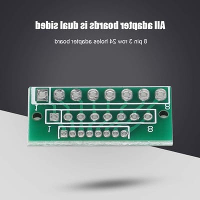 Adapter Card 10 Stuks 1.27mm 2.0mm 2.54mm Dubbelzijdig 8 Pin 3 Rijen 24 Gaten voor Draadloze Modules - Eenvoudig te Transporteren en Installeren, Geschikt voor Elektronica en DIY Projecten