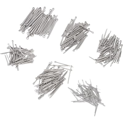 410 STUKS Splitpen Assortimentskit in 6 Verschillende Maten Gegalvaniseerd Staal Zware Uitvoering Rechtvormige Hardware Pinnen voor