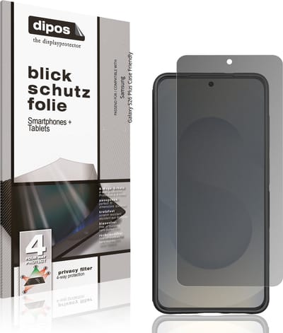 dipos – Matte Privacy Screenprotector geschikt voor Samsung Galaxy S26 Plus Case Friendly | Anti-Spy Beschermfolie