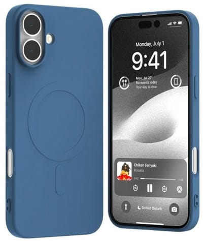 Mercury MagSafe Serie - Hoesje voor mobiele telefoon - Niebieskie - Semi-Siliconen - Geschikt voor iPhone 16 Plus