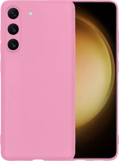 Hoesje - Geschikt voor Samsung Galaxy S23 - Sterk & Shockproof - Hoes Cover - Siliconen Case - Telefoonhoesjes - Lichtroze