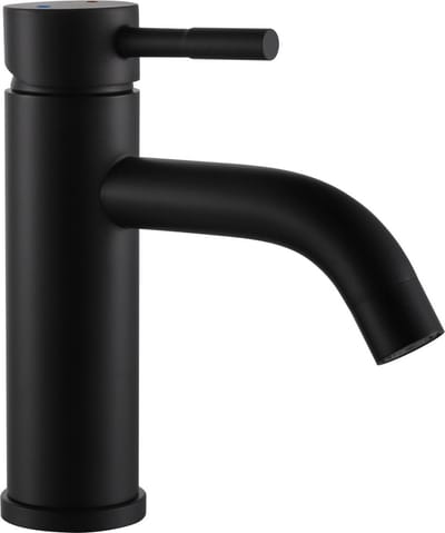 Wastafelkraan - Kraan Waskom - Mengkraan Mat Zwart - Hoge Kwaliteit - Laag model - 17,33 cm hoog