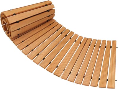Uitrolbaar Tuinpad - Houten Loopbrug - Buitenpad Creëren - Weerbestendig Anti-slip - 45 x 30 cm - Houtkleur