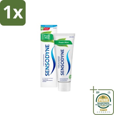 1 x Sensodyne Tandpasta Fresh Mint 75 ml- Gevoelige Tanden - Tandpasta - Frisse Adem - Mondhygiëne - Tandenborstel