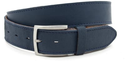Blauwe leren jeans riem 4cm soft leder - Dames riem - Leer - Jeans riem - Casual - Maat 95