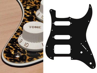 Boston ST-322-RP pickguard, Stallion, SSH, 2 pot holes, 3-5 switch, 3 ply, tiger pearl