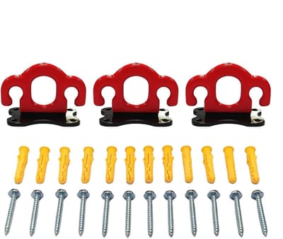 Trainingshaken Set - Fitness Ankers - Kracht Training - Versterkte Lasnaden - Set van 3 - Rood