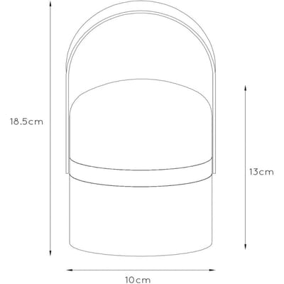 Lucide LITTLE JOE - Oplaadbare Tafellamp Binnen/Buiten - Accu/Batterij - Ø 10 cm - LED Dimbaar - 1x0,3W 3000K - IP44 - Bruin