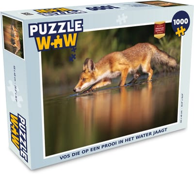 Puzzel Vos - Jagen - Water - Legpuzzel - Puzzel 1000 stukjes volwassenen