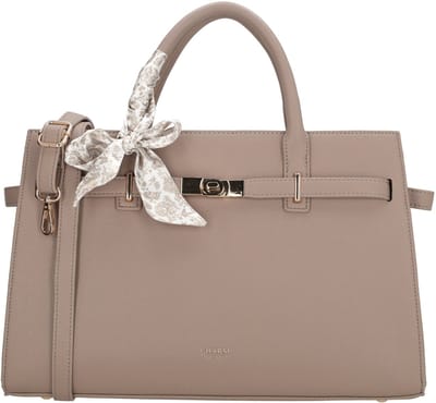Charm London The Hamptons Shopper - Handtas - Schoudertas - Dames - Sjaaltje - Ritssluiting - Schouderband - Tote Bag - Dames Tas - Lichttaupe