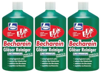 Hochkonzentriert Gläserreiniger - 3x 1 Liter Flaschen für perfekte Reinigung