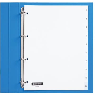 Quantore - Tabbladen - 4-gaats - 1-10 genummerd - wit PP