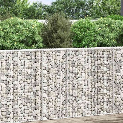 vidaXL - Gabion - plantenbak - trapezium - 80x20x100 - cm - gegalvaniseerd - staal
