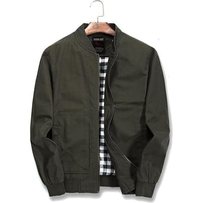 Lente en Herfst Nieuwe Herenjas Puur Katoen Gewassen Casual Slimme Jas Honkbaluniform Dunne Jongens Mode Trend 5XL black
