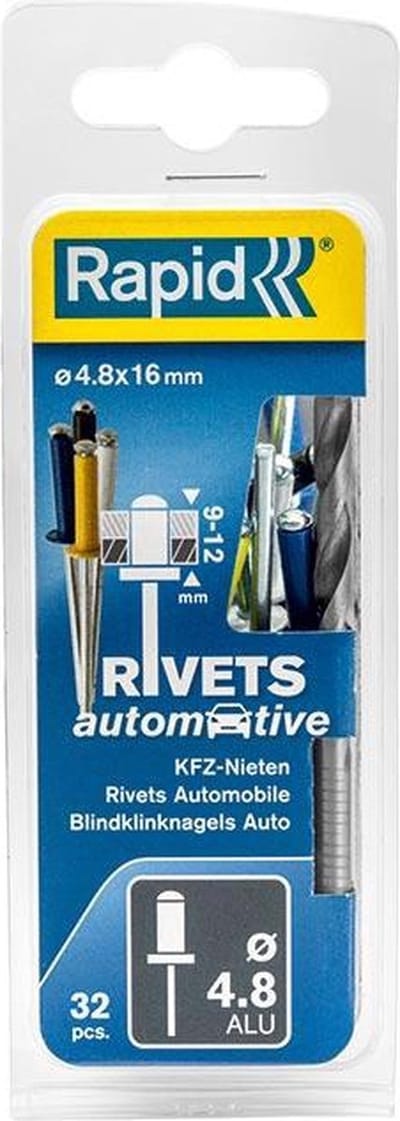 Rapid Automotive blindklinknagels Ø4,8 x 16 mm 4 kleuren in doosje