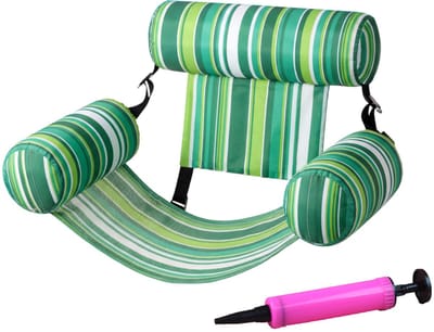 Daity Opblaasbare zwemartikelen (1-pack) — Drijvende loungestoel & opblaasbare zwemstaaf — Verdikt, duurzaam ontwerp — Ontworpen voor volwassenen — Ideaal voor zomerfeestjes, zwemplezier en ontspanning aan het meer of op het strand