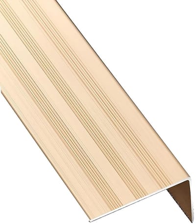 Gouden Trapprofiel - Trapneusstrip Antislip - Veilig Lopen - L-vormige Bescherming - 100cm Lengte - Goud