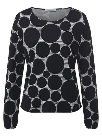 Shirt ronde hals Van Peter Hahn zwart