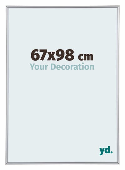 Your Decoration - Puzzellijst 67x98 cm - Zilver Hoogglans - Puzzellijst 1500-2000 stukjes - Kunststof Fotolijst - Annecy