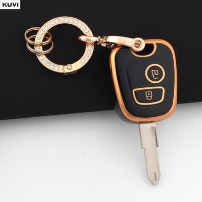 Roze TPU Auto Afstandsbediening Slimme Sleutel Hoes Cover Shell Fob Sleutelhanger Voor Peugeot 107 206 207 307 Voor Citroen C1 C2 C3 C4 Voor Toyota Aygo