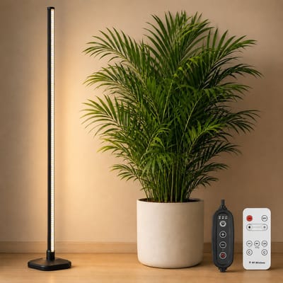Gloovon® LED Groeilamp - Vollspectrum Plantenlamp met Timer & Dimmer - Verstelbaar tot 145cm - 312 LEDs - 24W - Voor Binnenplanten