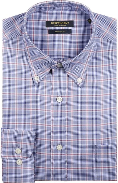 Steppin' Out Overhemd Ruiten Blauw Rood - Maat XXL - Heren